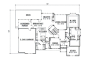European Style House Plan - 4 Beds 4 Baths 3901 Sq/Ft Plan #67-238 