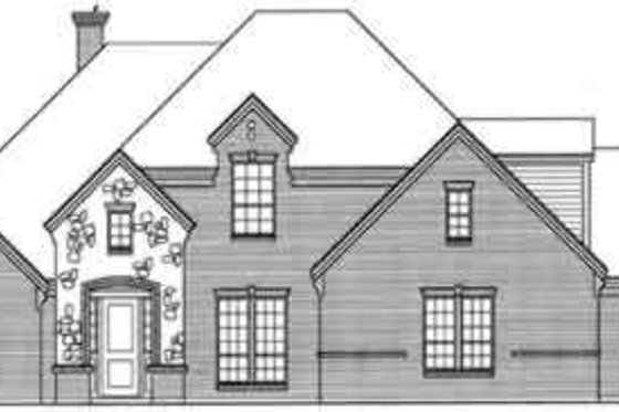 Exterior - Front Elevation for European House Plan #141-118 - 5 bed, 4.5 bath