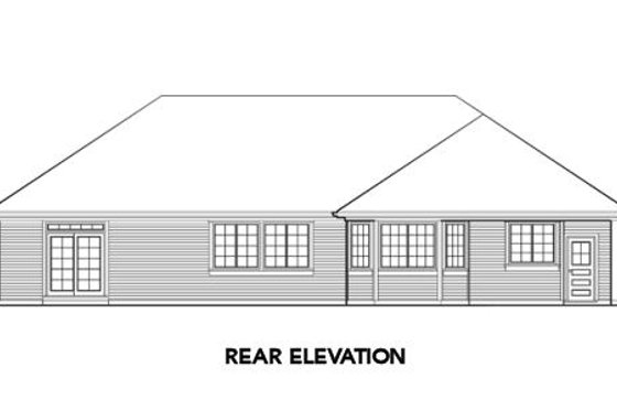 Exterior - Rear Elevation for Traditional House Plan #48-289 - 3 bed, 2.5 bath