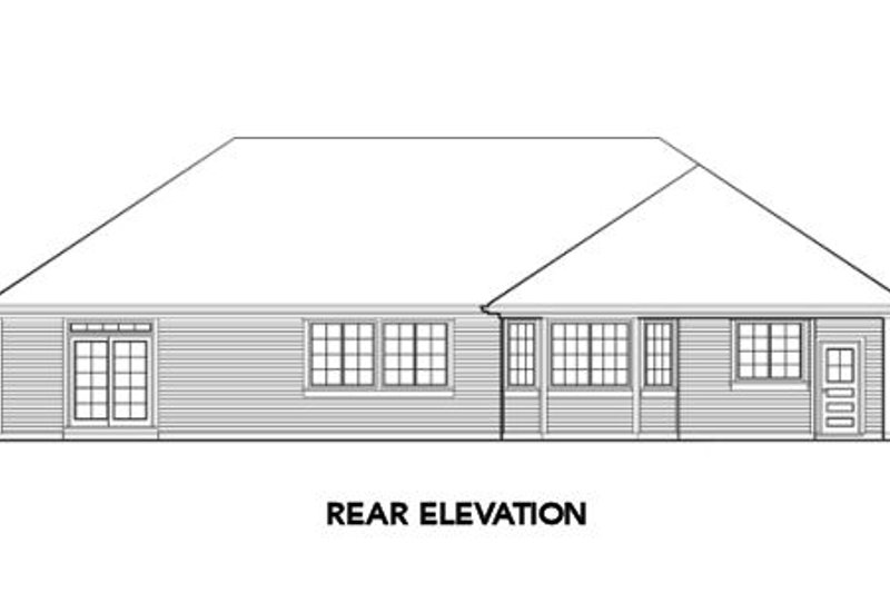 Home Plan - Exterior - Rear Elevation for Traditional House Plan #48-289 - 3 bed, 2.5 bath