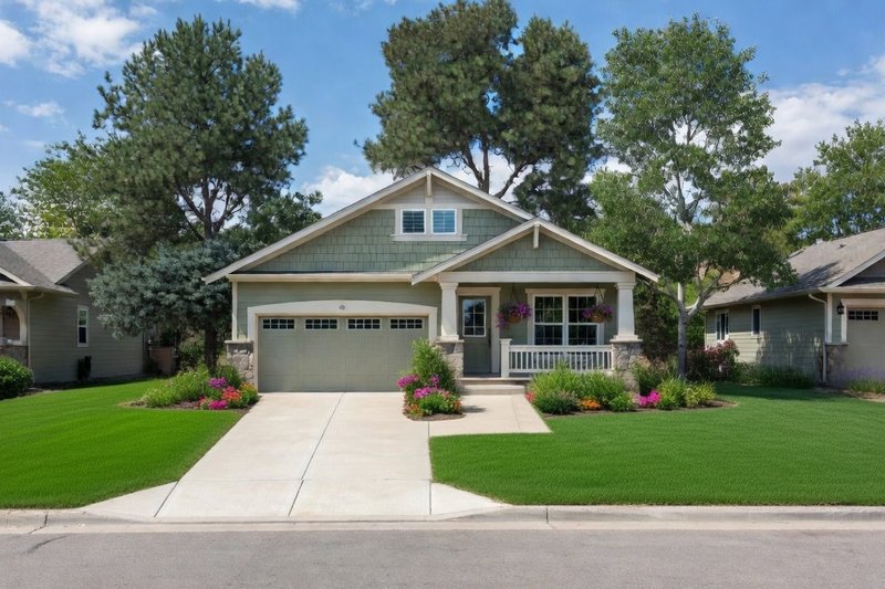 Exterior - Front Elevation 2 for Bungalow House Plan #20-2139 - 2 bed, 2 bath