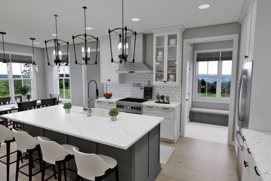 Interior - Kitchen for Traditional House Plan #51-1297 - 3 bed, 3.5 bath