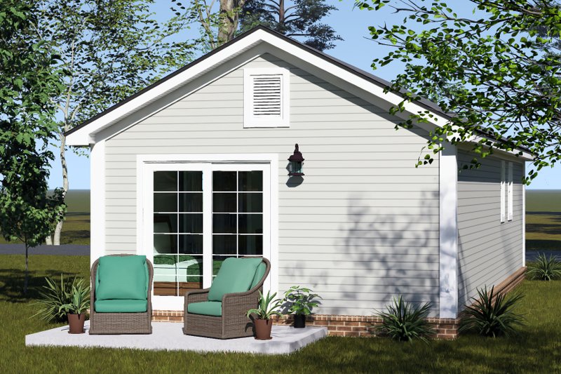 Dream House Plan - Exterior - Rear Elevation for Cottage House Plan #513-2434 - 1 bed, 1 bath