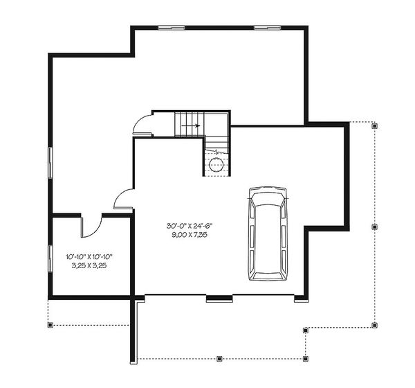 Home Plan - European Floor Plan - Lower Floor Plan #23-2627