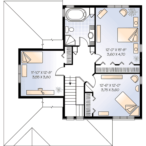 Architectural House Design - Floor Plan - Upper Floor Plan #23-504