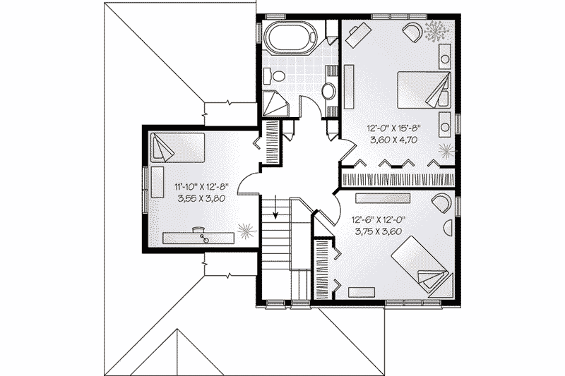 Dream House Plan - Floor Plan - Upper Floor House Plan #23-504 - 4 bed, 2.5 bath