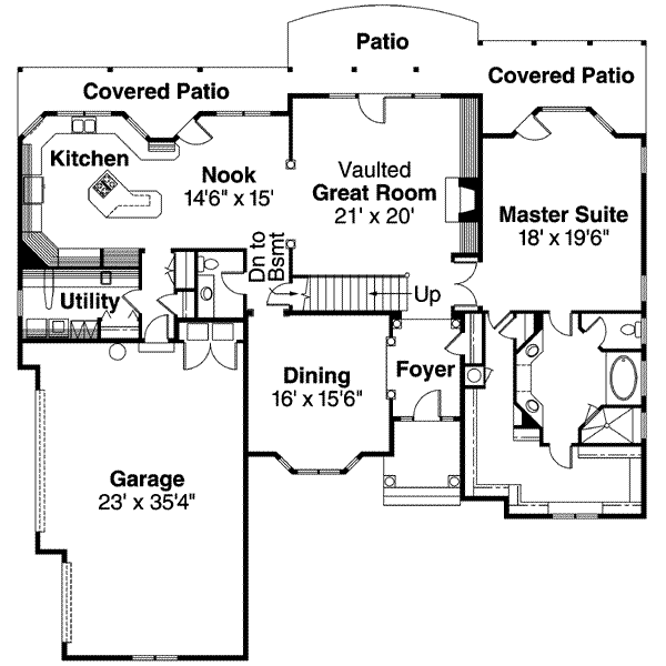 House Plan Design - European Floor Plan - Main Floor Plan #124-339