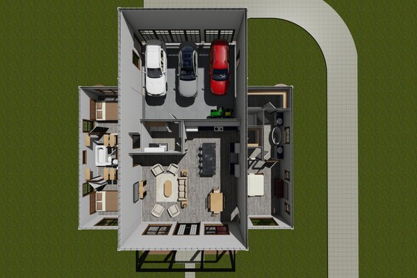 Barndominium Floor Plan - Main Floor Plan #513-2225