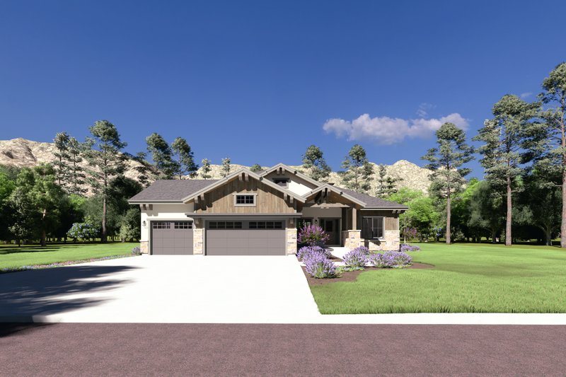 House Blueprint - Exterior - Front Elevation 4 for Farmhouse House Plan #1069-40 - 3 bed, 2.5 bath