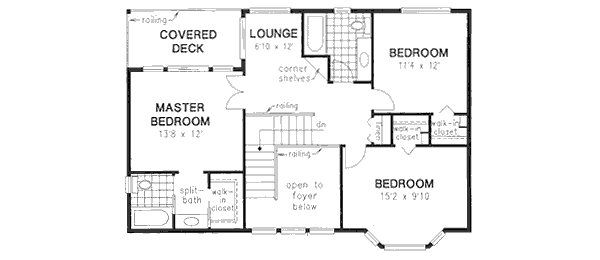 Architectural House Design - Traditional Floor Plan - Upper Floor Plan #18-9046