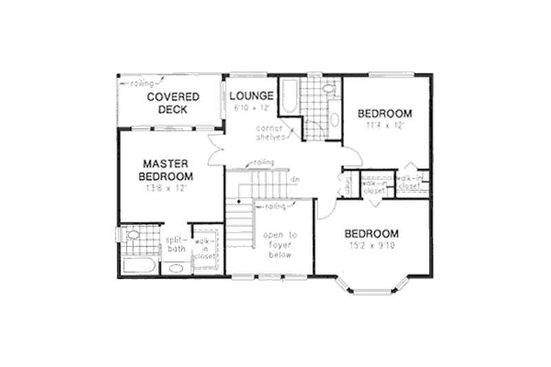 House Plan Design - Floor Plan - Upper Floor for Traditional House Plan #18-9046 - 4 bed, 2.5 bath