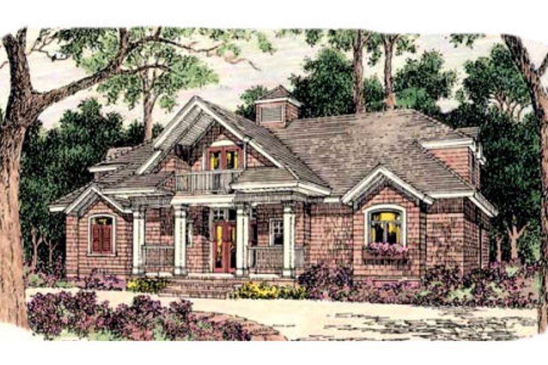 Dream House Plan - Southern Exterior - Front Elevation Plan #406-262