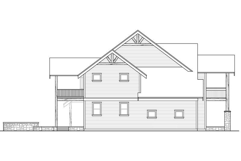 House Blueprint - Exterior - Other Elevation for Craftsman House Plan #124-1000 - 3 bed, 4 bath