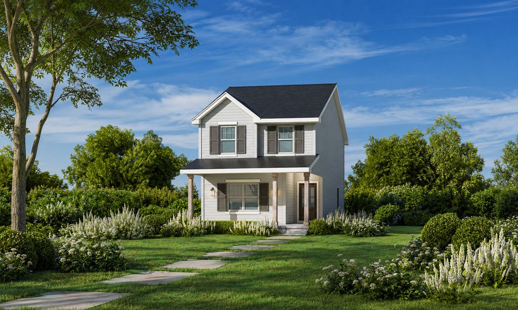 Exterior - Front Elevation 2 for Farmhouse House Plan #20-2626 - 3 bed, 2.5 bath