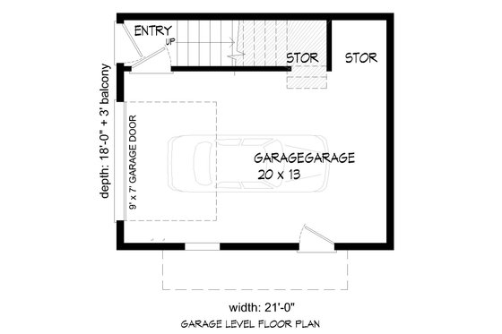 Floor Plan - Main Floor for Contemporary House Plan #932-177, 1 bath