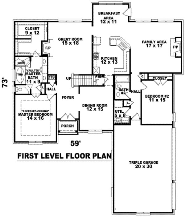 European Floor Plan - Main Floor Plan #81-1169