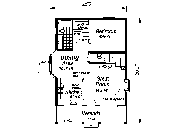 House Design - Country Floor Plan - Main Floor Plan #18-298