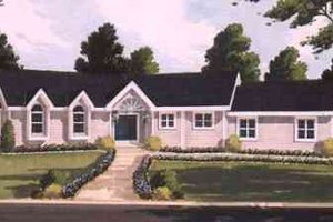 Ranch Exterior - Front Elevation Plan #3-146