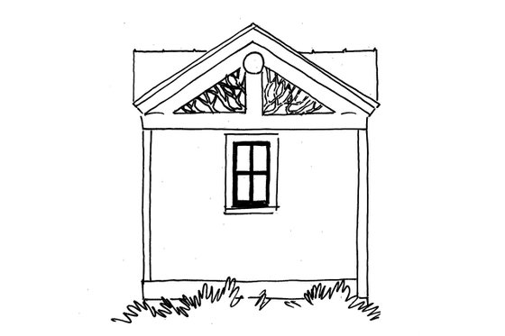 Exterior - Rear Elevation for Log House Plan #942-45 - 1 bed, 1 bath
