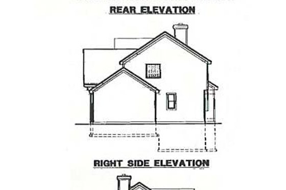 Exterior - Rear Elevation for Traditional House Plan #67-861 - 4 bed, 3 bath