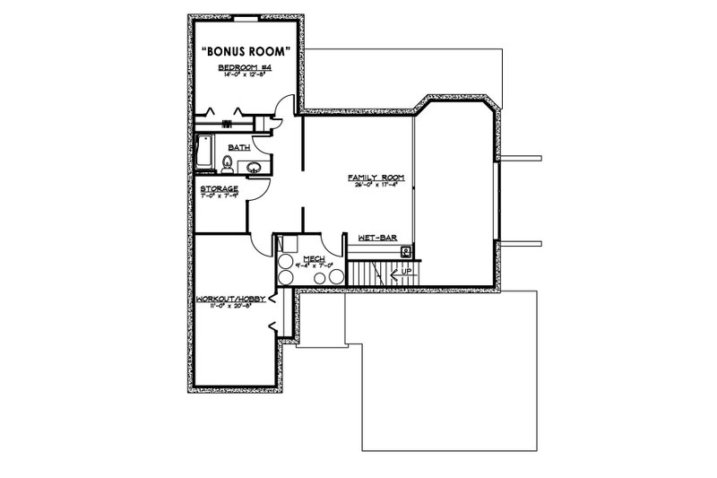 House Blueprint - Floor Plan - Upper Floor for Farmhouse House Plan #1064-143 - 3 bed, 2.5 bath