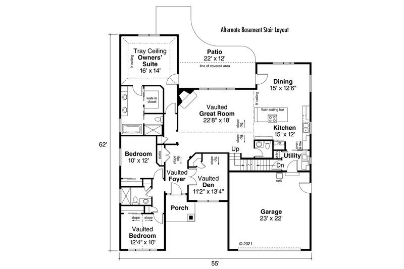 House Plan Design - Floor Plan - Other Floor for Country House Plan #124-1034 - 3 bed, 2.5 bath