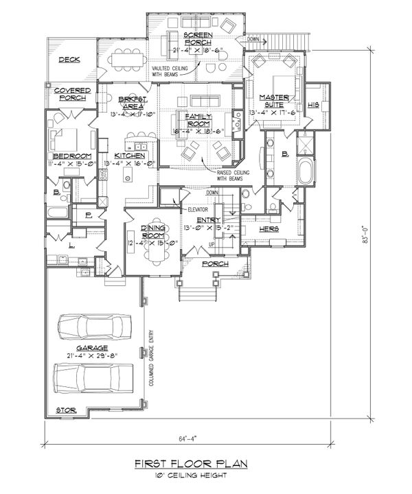 Dream House Plan - European Floor Plan - Main Floor Plan #1054-51