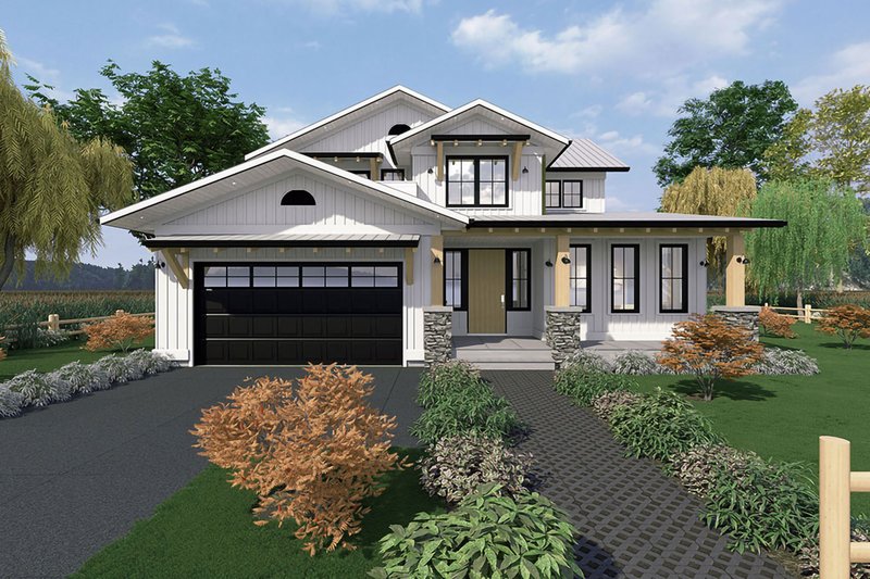 Home Plan - Farmhouse Exterior - Front Elevation Plan #1101-10