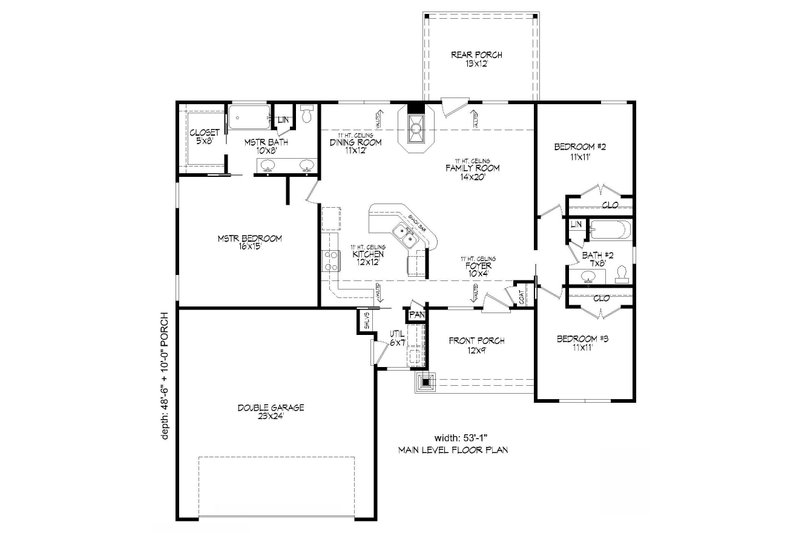 Home Plan - Floor Plan - Upper Floor for Craftsman House Plan #932-171 - 3 bed, 2 bath