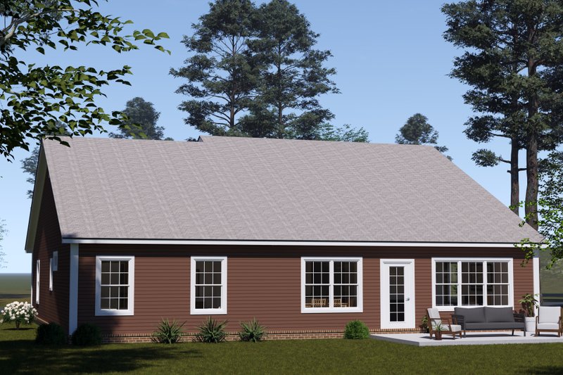 House Blueprint - Exterior - Rear Elevation for Cottage House Plan #513-2362 - 4 bed, 2.5 bath