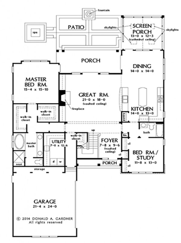 Home Plan - Cottage Floor Plan - Main Floor Plan #929-23