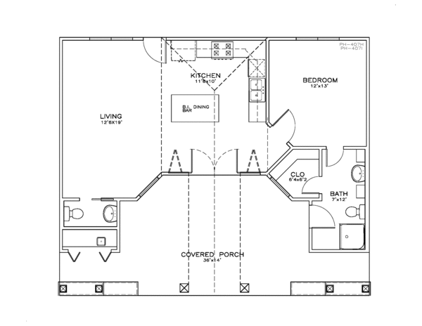 Southern Floor Plan - Main Floor Plan #8-292