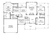 Craftsman Style House Plan - 3 Beds 2 Baths 2156 Sq/Ft Plan #57-648 