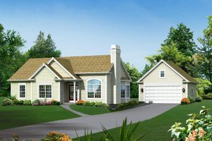 Ranch Exterior - Front Elevation Plan #57-609