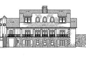 Exterior - Rear Elevation for Craftsman House Plan #119-248 - 5 bed, 4.5 bath