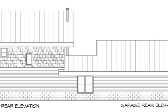 Exterior - Rear Elevation for Contemporary House Plan #932-904 - 3 bed, 2 bath