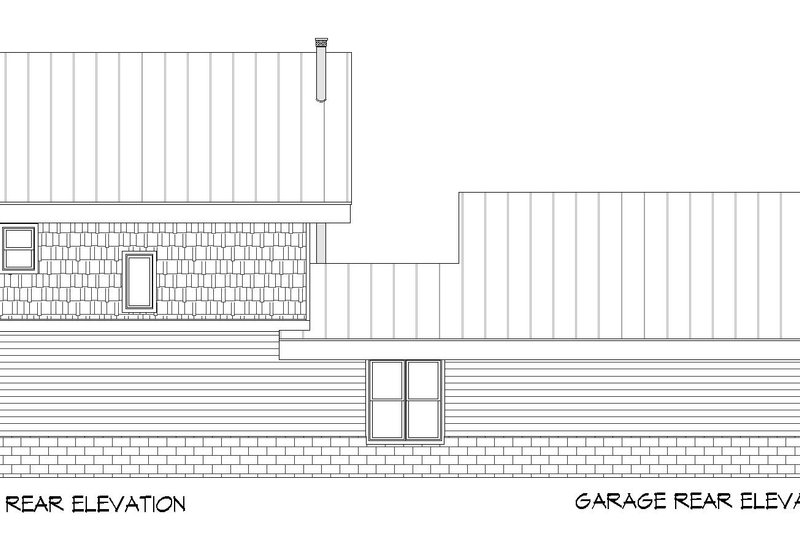 Home Plan - Exterior - Rear Elevation for Contemporary House Plan #932-904 - 3 bed, 2 bath