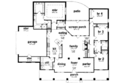 European Style House Plan - 4 Beds 2.5 Baths 2337 Sq/Ft Plan #36-346 
