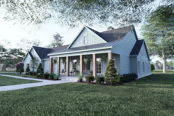 Exterior - Front Elevation 3 for Farmhouse House Plan #923-426 - 3 bed, 2.5 bath