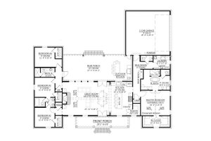 Floor Plan - Main Floor for Southern House Plan #1074-33 - 4 bed, 3.5 bath