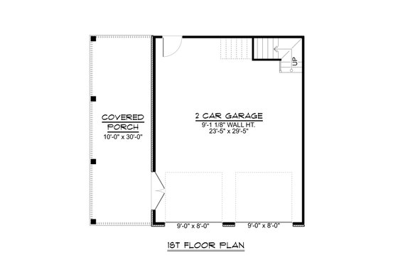 Floor Plan - Main Floor for Craftsman House Plan #1064-16, 0 bath