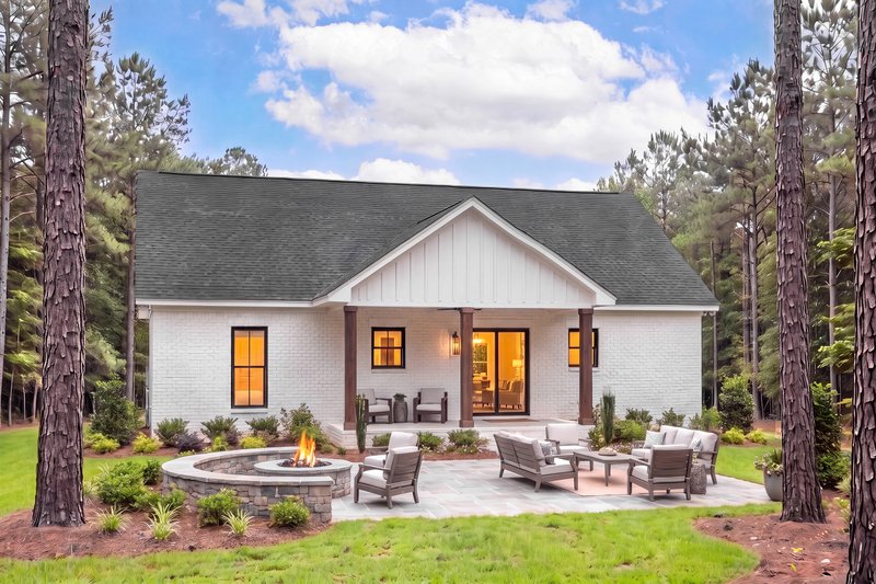 Architectural House Design - Exterior - Rear Elevation for Farmhouse House Plan #430-445 - 3 bed, 2 bath