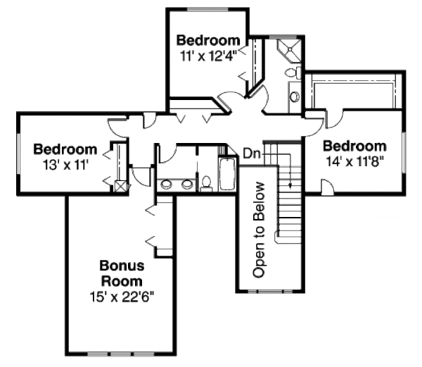 Home Plan - Craftsman Floor Plan - Upper Floor Plan #124-513