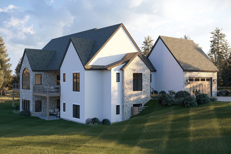 Architectural House Design - Exterior - Rear Elevation 1 for Cottage House Plan #455-797 - 3 bed, 3 bath