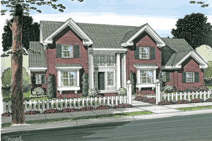 Cottage Exterior - Front Elevation Plan #513-2059