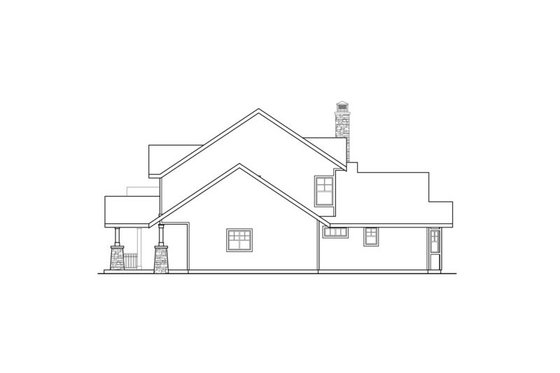 Exterior - Other Elevation 2 for Craftsman House Plan #124-680 - 3 bed, 2.5 bath