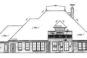 Exterior - Rear Elevation for European House Plan #310-680 - 3 bed, 2.5 bath