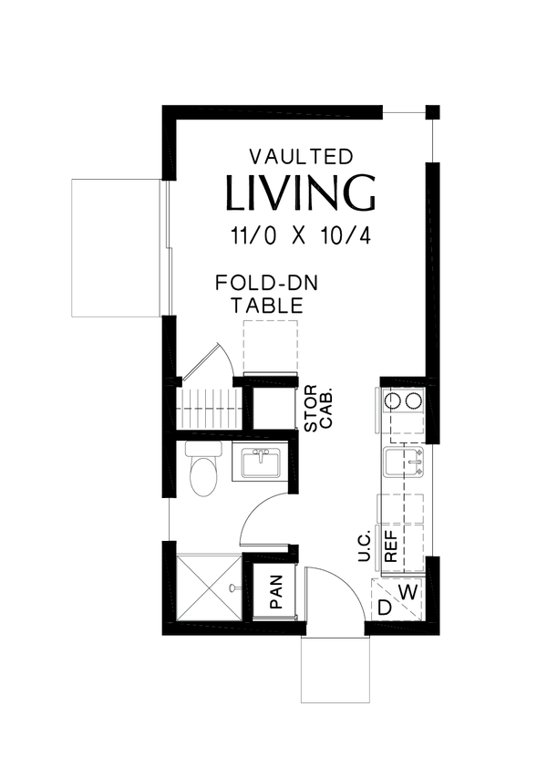 Architectural House Design - Contemporary Floor Plan - Main Floor Plan #48-1024