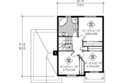 European Style House Plan - 3 Beds 1.5 Baths 1344 Sq/Ft Plan #25-4151 