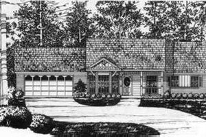 Southern Exterior - Front Elevation Plan #40-344